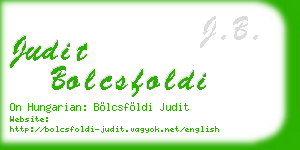 judit bolcsfoldi business card