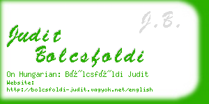 judit bolcsfoldi business card